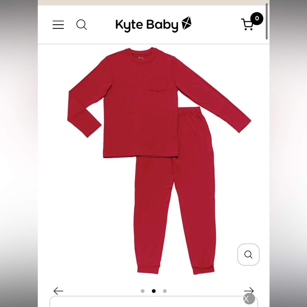 Kyte Baby Men's Jogger Set in Cardinal - Large